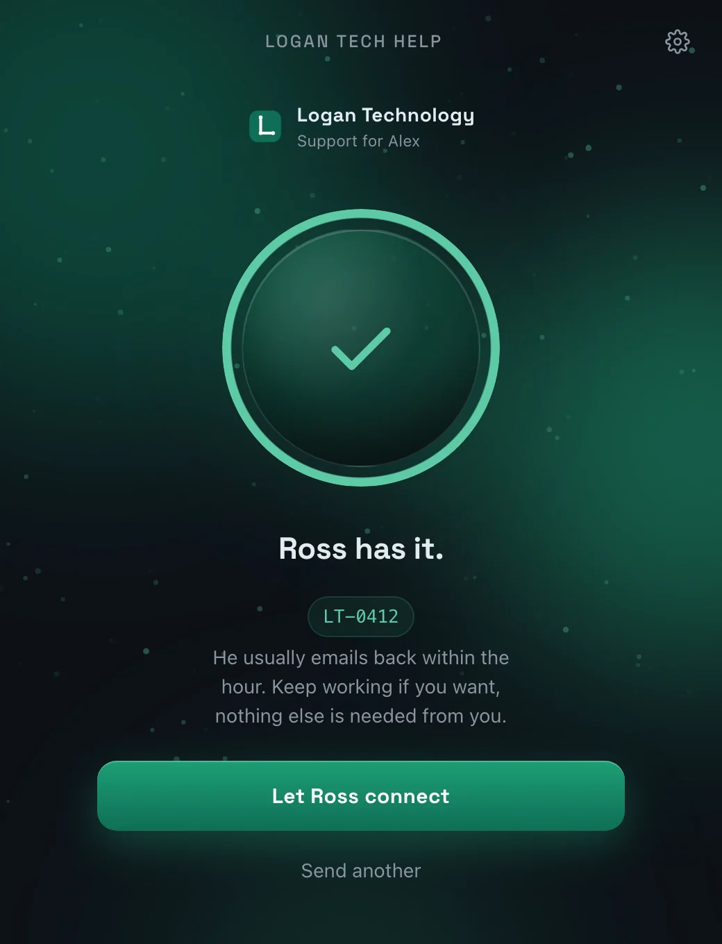 Sent: Ross has it